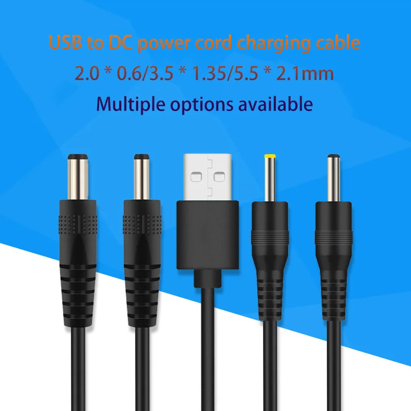 USB Port Is Converted Into DC Power Plug 2.0*0.6mm 2.5*0.7mm 3.5*1.35mm 4.0*1.7mm 5.5*2.1mm 5 Volt DC Barrel Jack Power Cable