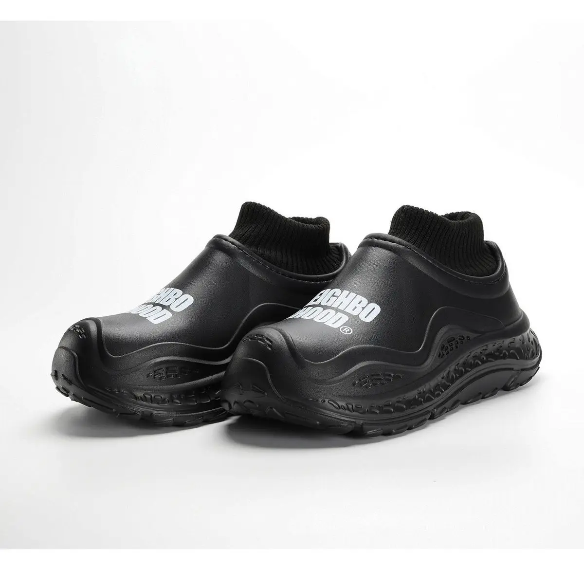NEIGHBORHOOD Streetwear Clog Bocken Shoes, Fleece-Lined Warm Thick Sole Non-Slip Winter Unisex Casual Footwear