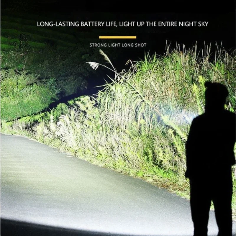 T20 LED Headlamp Rechargeable Strong Light Flashlight for Night Fishing Headlight