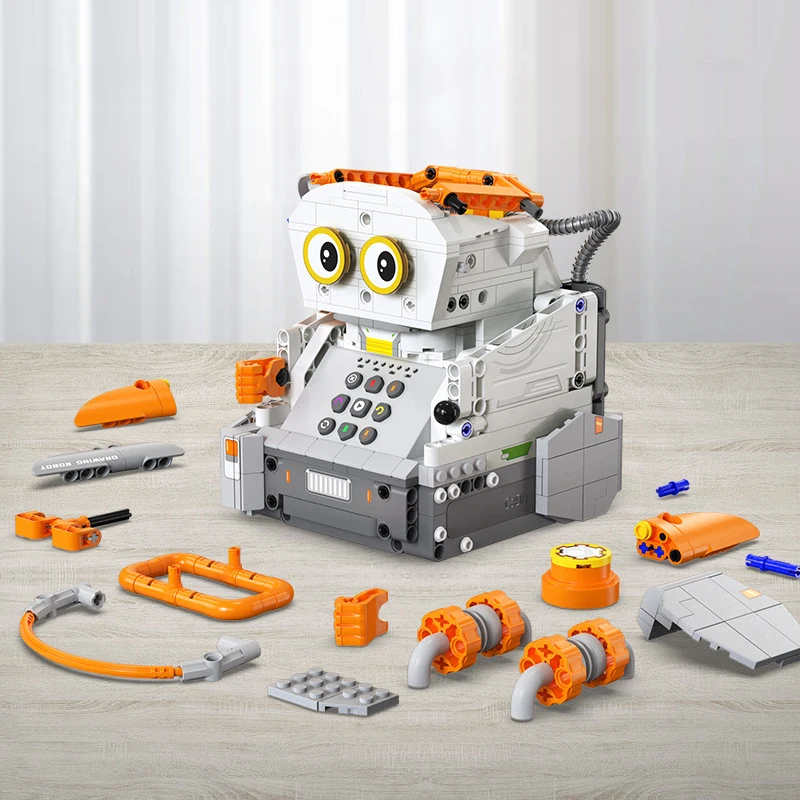 Technical Drawing Programming Robot Building Block Radio 2.4ghz Remote Control Bricks Rc Steam Educational Toys Stem For Gifts