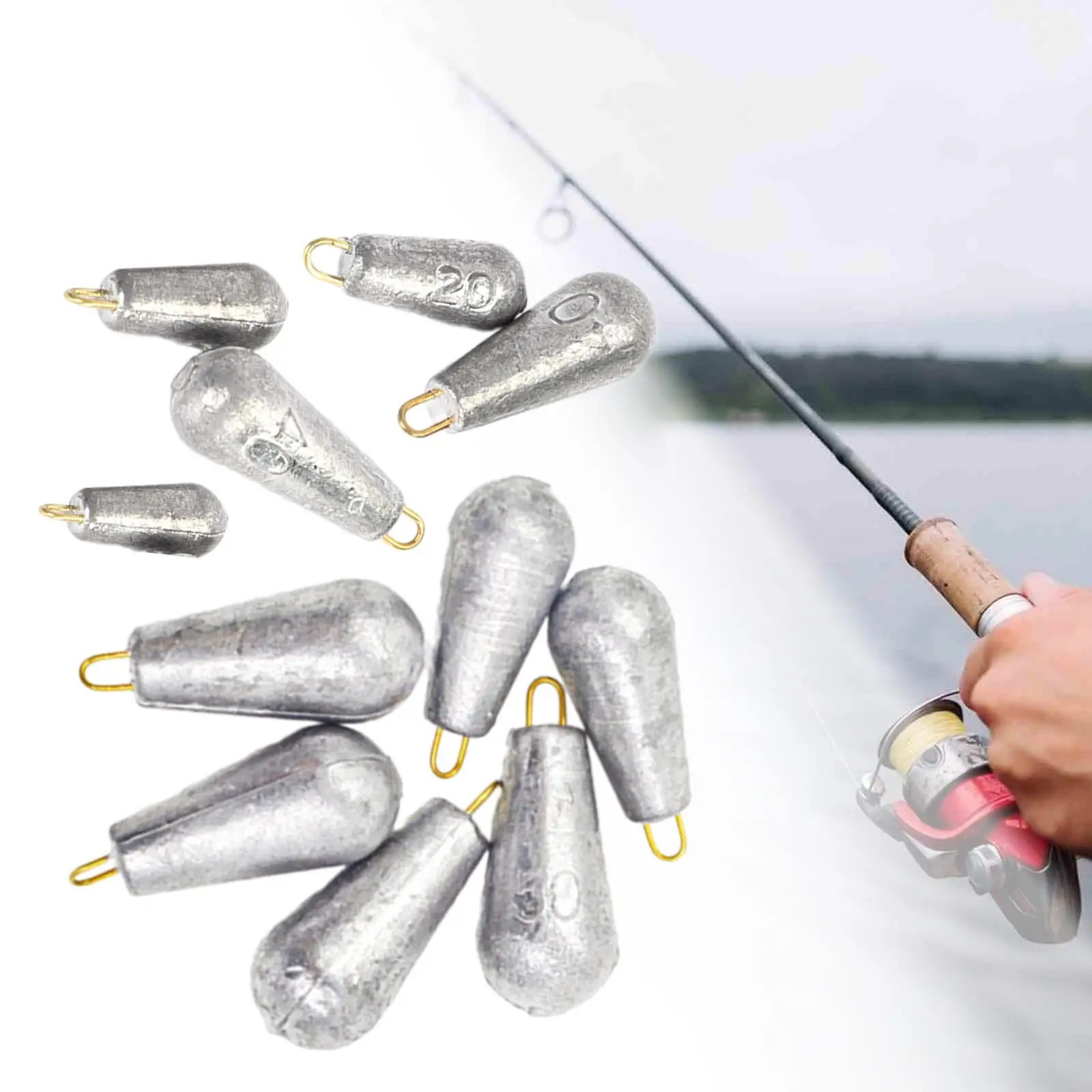 11Pcs Fishing Weight Sinkers Set for Saltwater Assortment Water Drop Weights