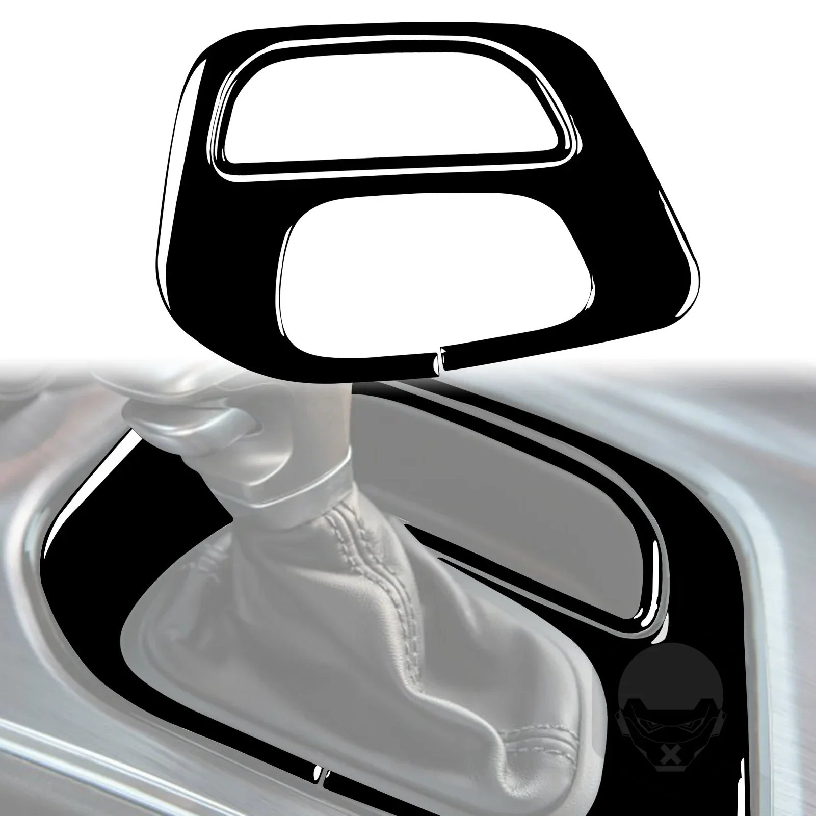 For Dodge Challenger 2015-2020 Accessories Carbon Fiber Car Interior Gear Shift Storage Frame Panel Trim Sticker Decoration view 5