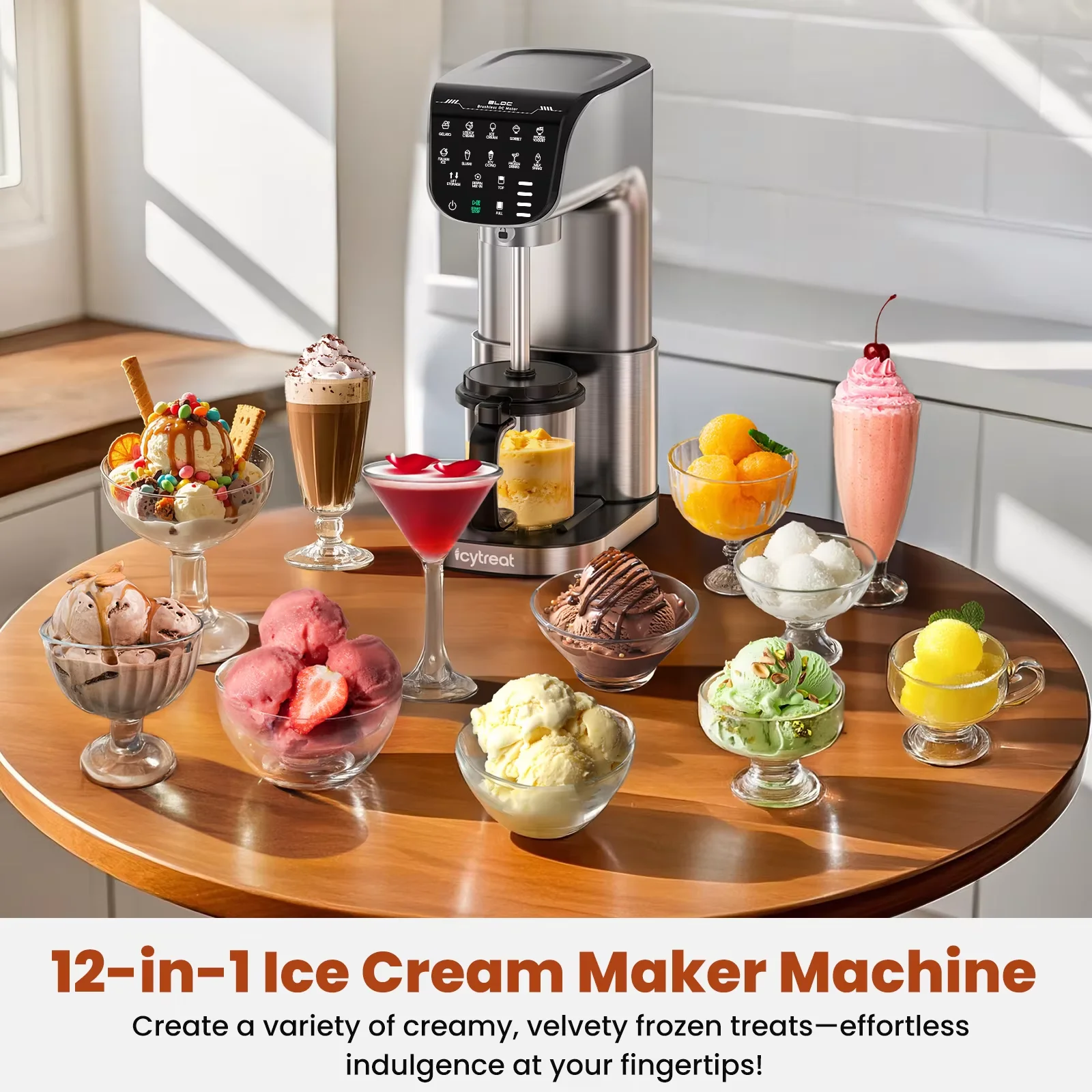Eiscreme- und Slushie-Maschine 1,5 l – Cremige Desserts zuhause