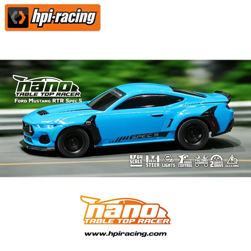 New HPI Nano TTR 1/64 Mini 2.4G Remote Control High-speed Drift Vehicle Simulation Spec 5 Electric Desktop 2WD RC Model With LED