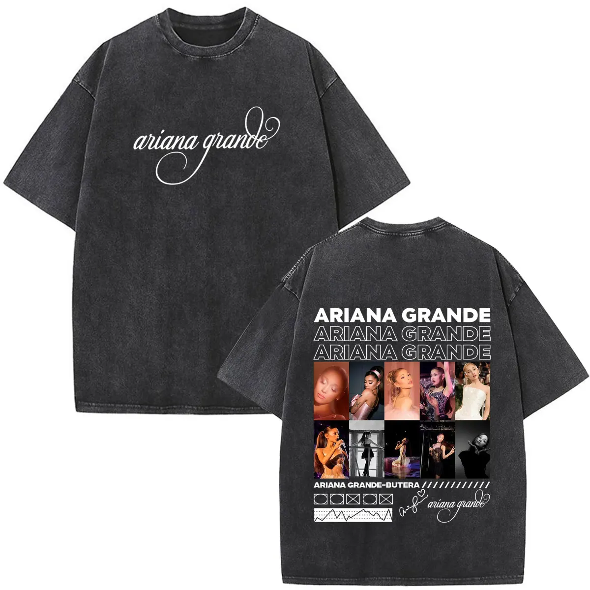 Ariana Grande The Eternal Sunshine Tour 2026 Graphic Vintage Washed T Shirt Men Women Fashion Cotton Casual T-shirts Streetwear