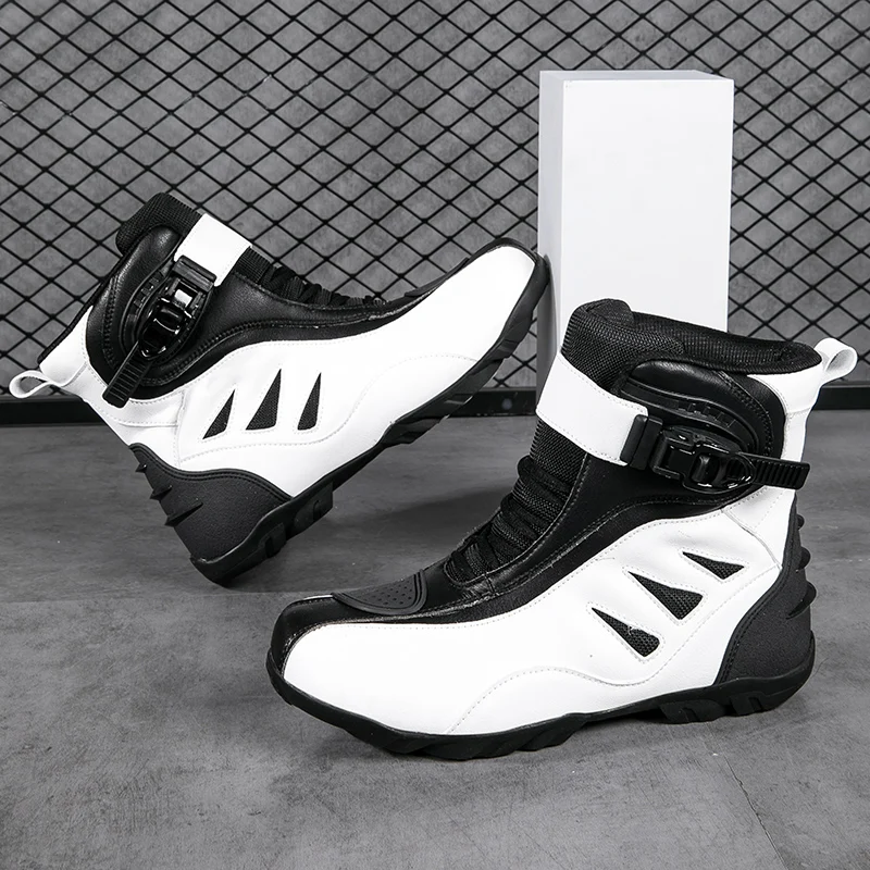 

Motorcycle Boots Men Women Biker Cycling Moto Sneaker Motocross Shoes Anti-slip Motorcycle Sneakers