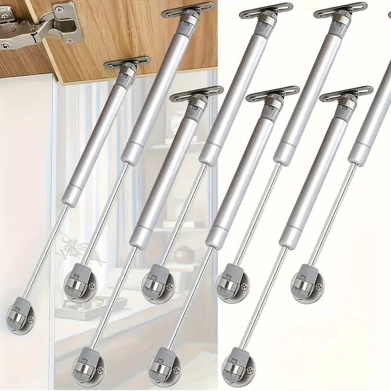 

6pcs 20-200N Heavy-Duty Cabinet Hinges, Adjustable Gas Spring, Brushed/Oil-Rubbed Metal, Smooth Lift-Up for Kitchen