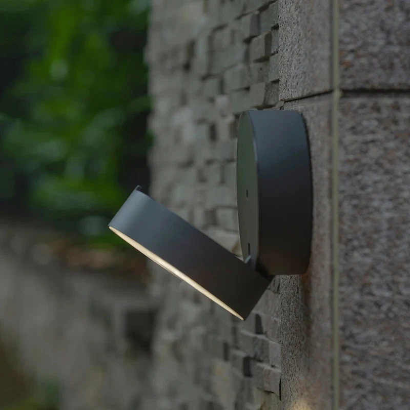 16W outdoor wall lamp waterproof modern minimalist balcony led aisle corridor outdoor garden light rotatable spotlight