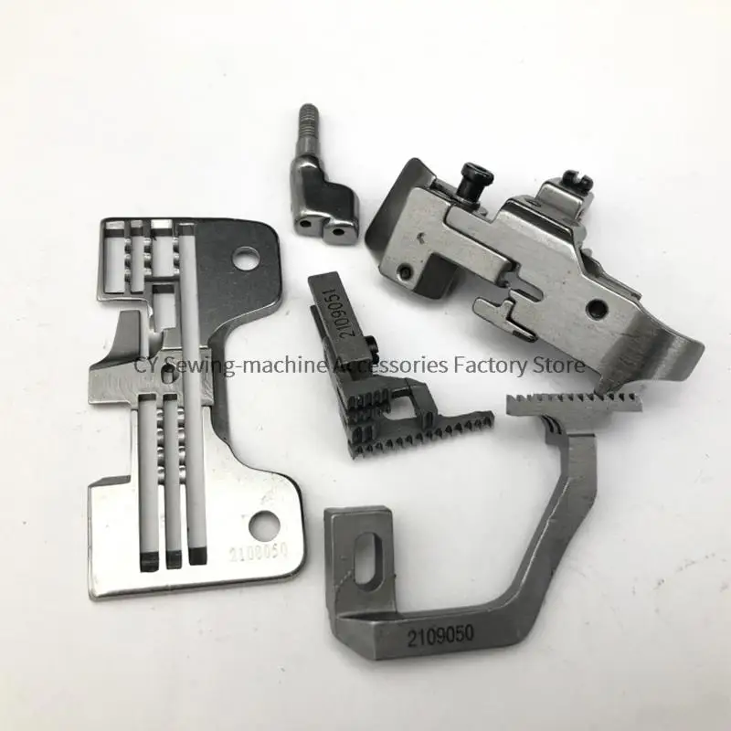 Overlock AZ8500 YAMATO 5 Threads Guage Set Needle Plate Presser Foot Feed Dog Needle Clamp Industrial Sewing Machine Parts