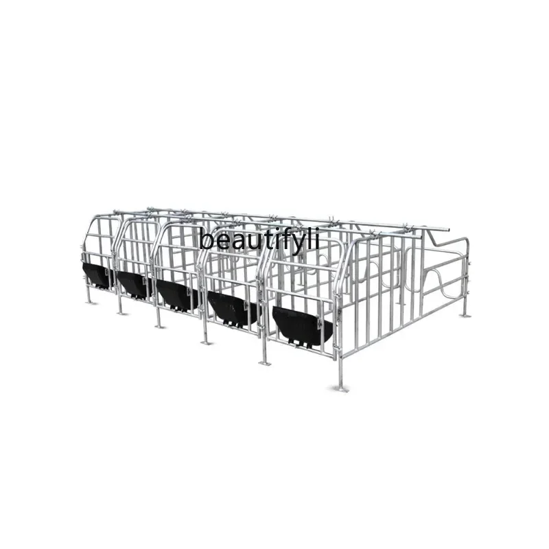 Customized Sow Anchor Bar 10-Seat Thickened Care Pig Maternity Bed Floor-Standing Farm Equipment Pig Fence