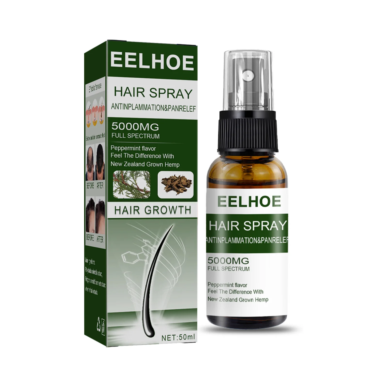 EELHOE Hair Growth Spray for Anti Hair Loss Fast Treatment Scalp Prevent Hair Thinning Dry Frizzy Conditioning Strong Hair Root