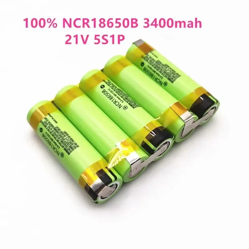

100% оригинальный аккумулятор NCR18650B 3400 мАч | 12В/16,8В/21В/25В, 20А разрядка для отвертки Shura | Высокая производительность