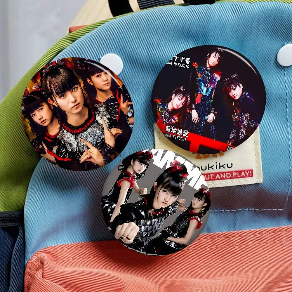 Japanese Band B-BABYMETAL Soft Button Pin Round Metal Badge Lapel Pin Parts Gift Friends Kid Jewelry