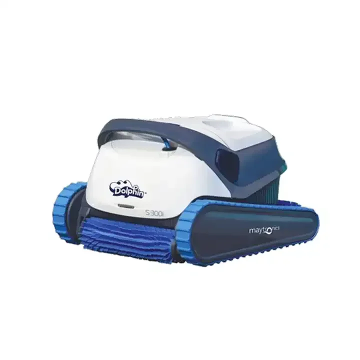 Robotic Pool Cleaner with Power Dual Scrubbing Brush and Multiple Filter Cleaning