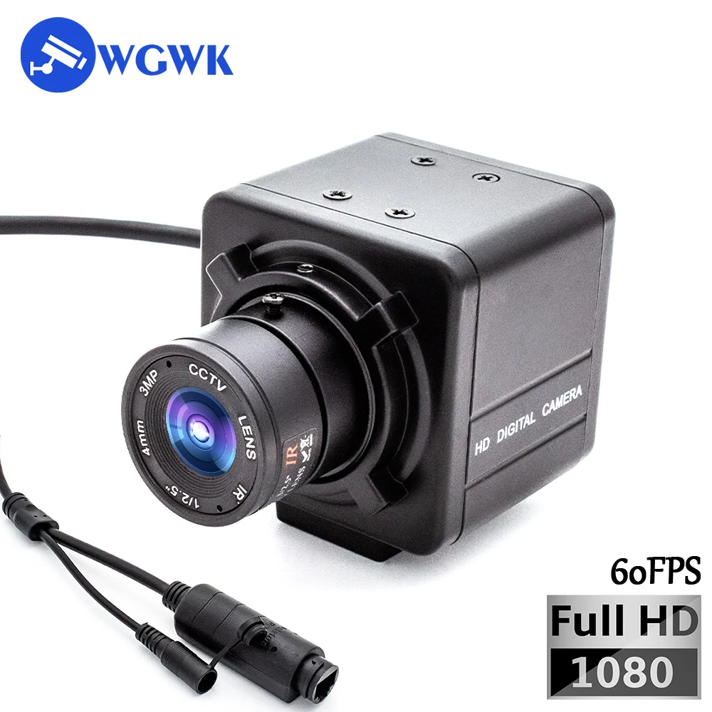 WGWK-IP200W60 1080P High Speed 60FPS POE48V Industrial Metal Box 4/6/8mm Fixed Focal Lens IP Camera SSC377D For Machine Vision