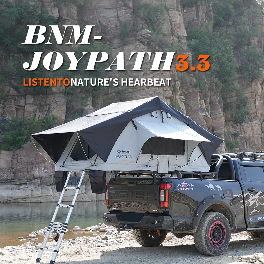 Canvas A Tent And Foldable Light Automatic Person Season Camping Cars Skyline Roof Tents SUV Cover Box Ladder Waterproof Canvas