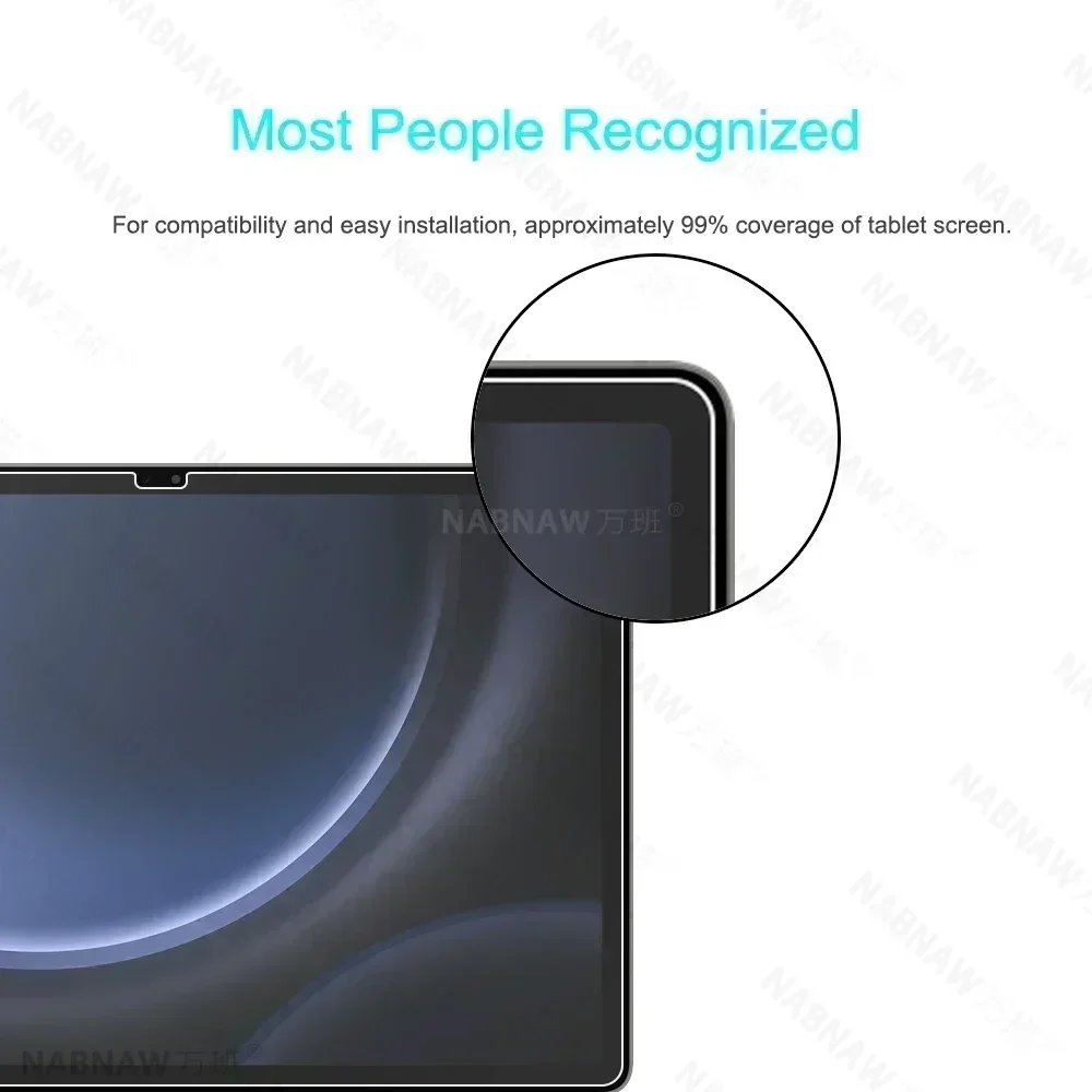 2 قطع HD واقي للشاشة مقاوم للخدش الزجاج المقسى لسامسونج غالاكسي تاب S9 FE + زائد 12.4 بوصة SM-X610 X616B اللوحي فيلم
