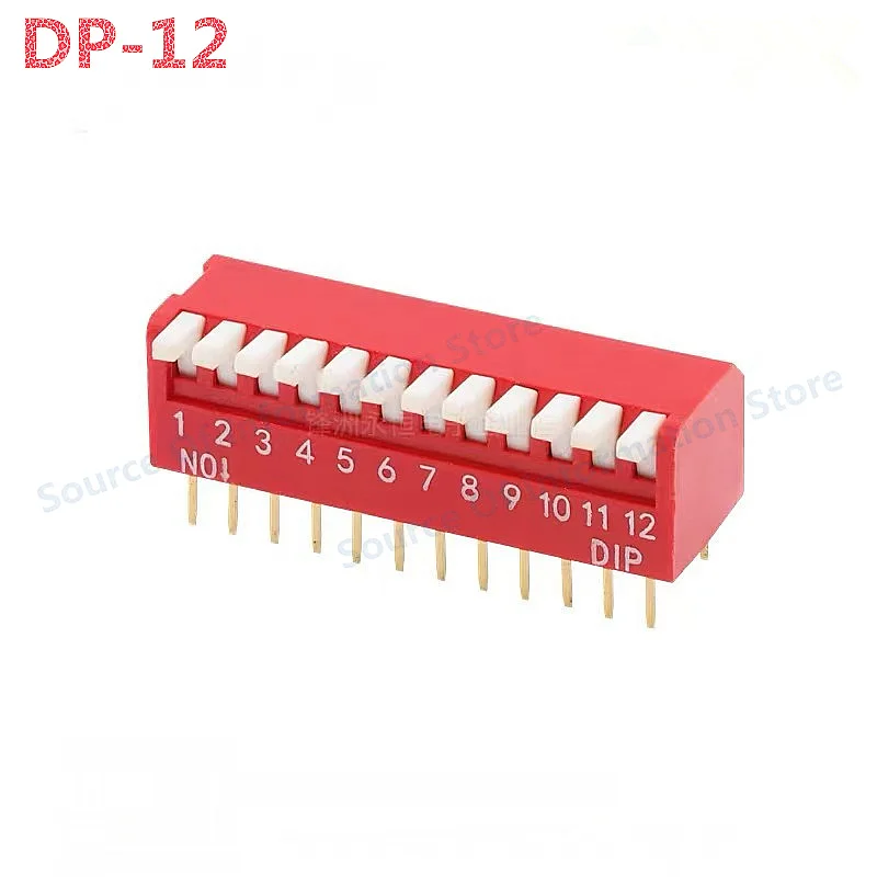

20Pcs DP-12 Position Side-Mount DIP Switch Encoder Switch with 2.54mm Pitch for Electronics