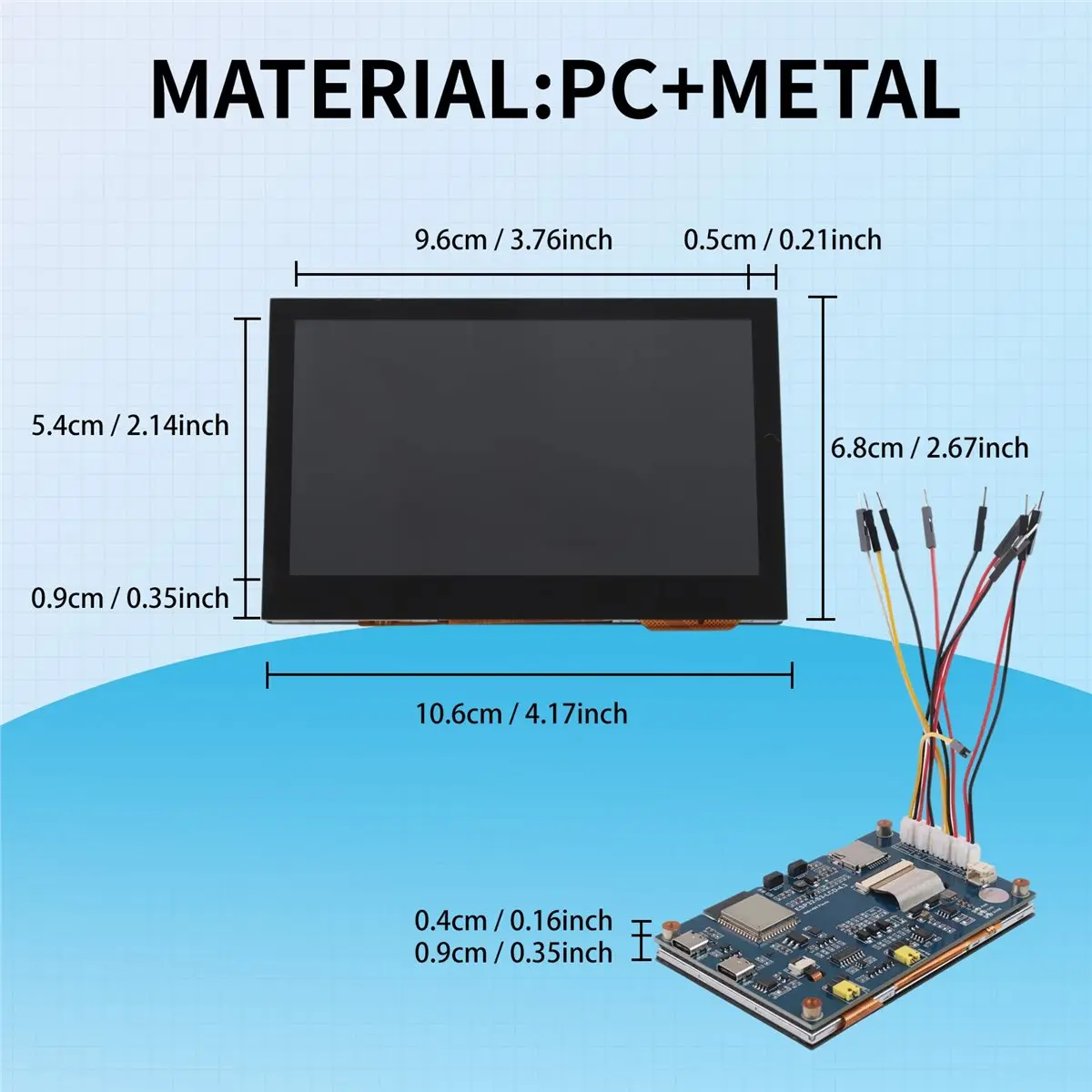 B21B - 4.3Inch Capacitive Touch Screen Development Board Dual-Core Processor 240MHz WiFi Bluetooth On-Board Antenna