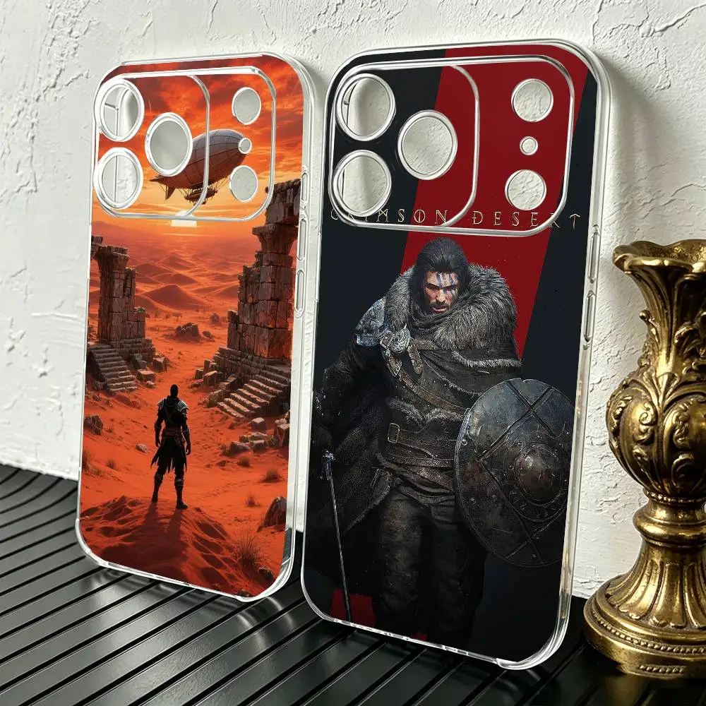 

Game C-Crimson Desert Phone Case For iPhone 17 16 15 14 13 12 11 Mini Pro Max Plus Transparent Cover