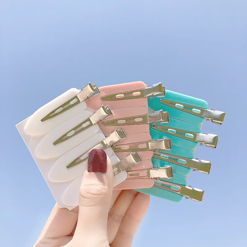 4Pcs No Bend Seamless Hair Clips Side Bangs Fix Fringe Barrette Makeup Washing Face Accessories Women Girls Styling Hairpins