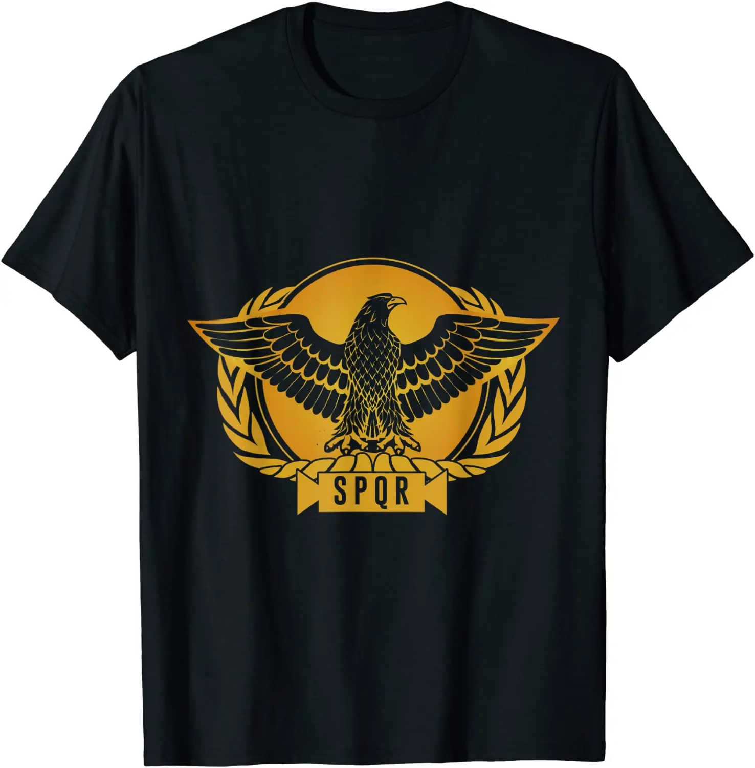 

SPQR Roman Eagle Julius Caesar Legion Empire Senate T-Shirt Short Sleeve Casual Cotton O-Neck Summer T Shirt