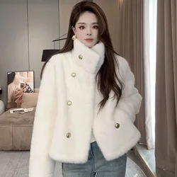 Mink Velvet Coat Female 2026 Autumn Winter New Fur Integration Jacket Environmental Protection Outwear Women Rex Rabbit Overcoat