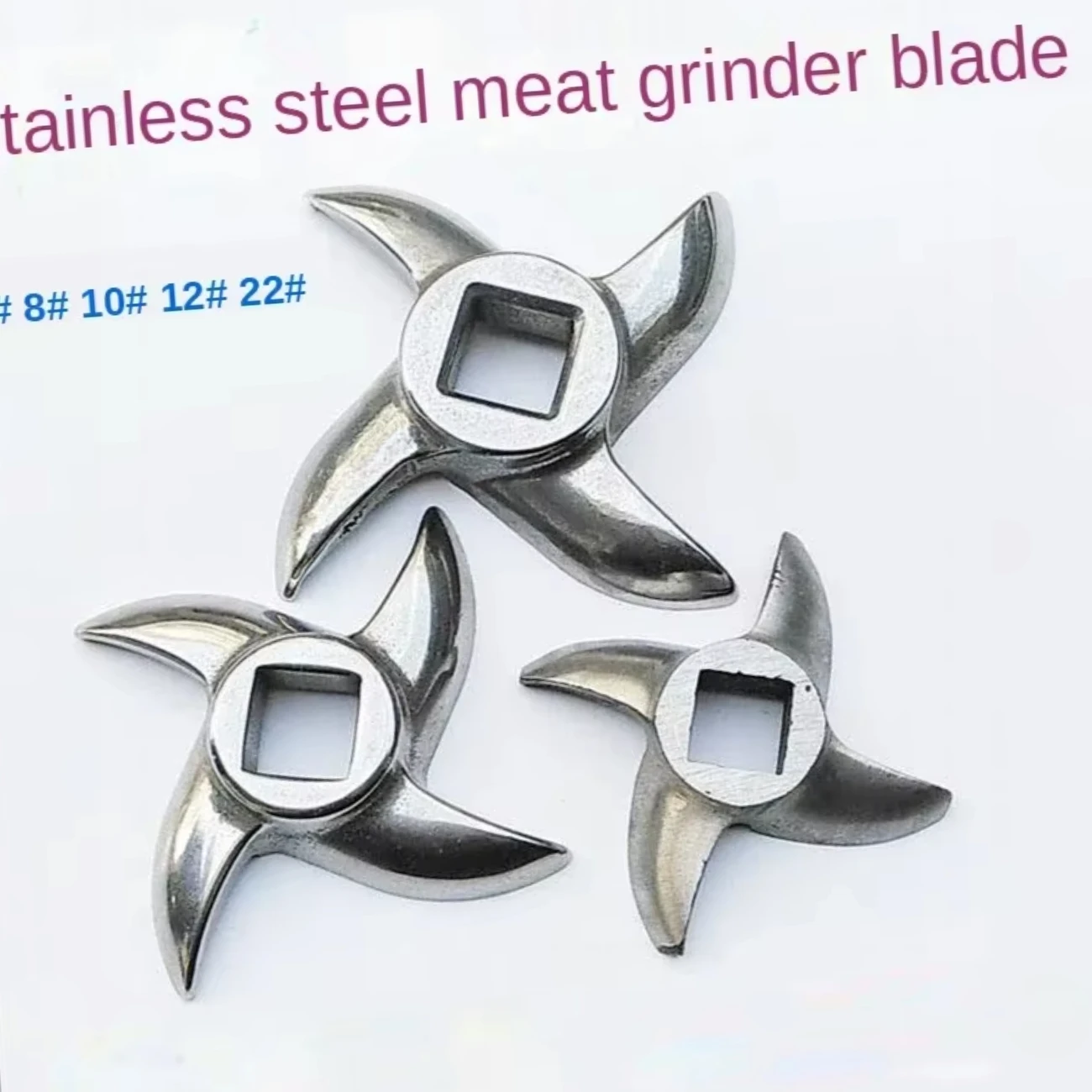 Stainless Steel Meat Grinder Blade Cross Knife Round Knife 5# 8# 10# 12# 22# 32# Meat Grinder Accessories