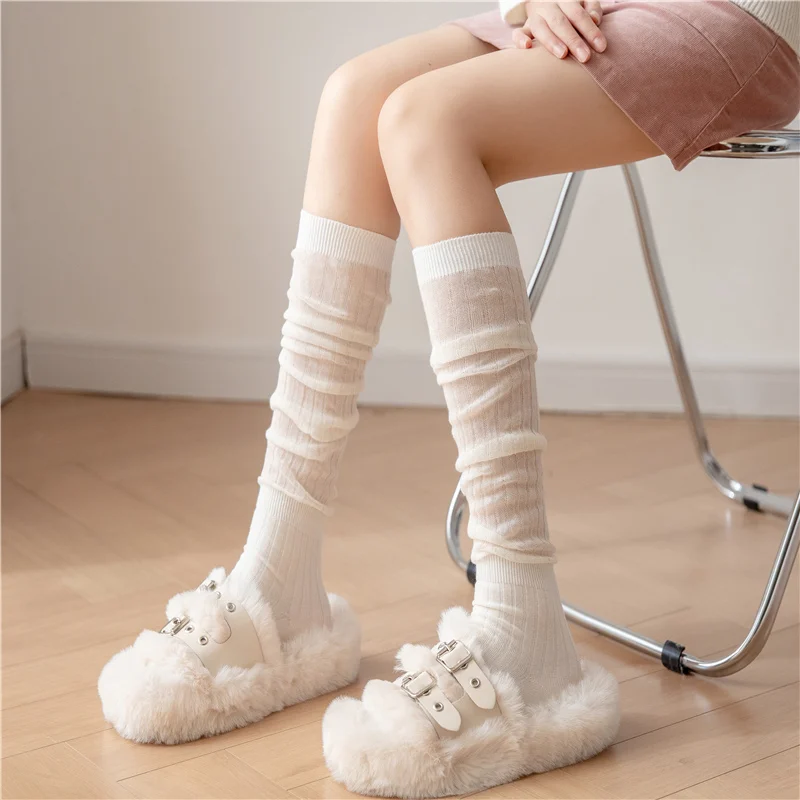 

Solid Color Long Socks Women Stockings JK Japanese Style Knee Socks Thigh High Stockings Women Lolita Girls Thigh High Socks Sox