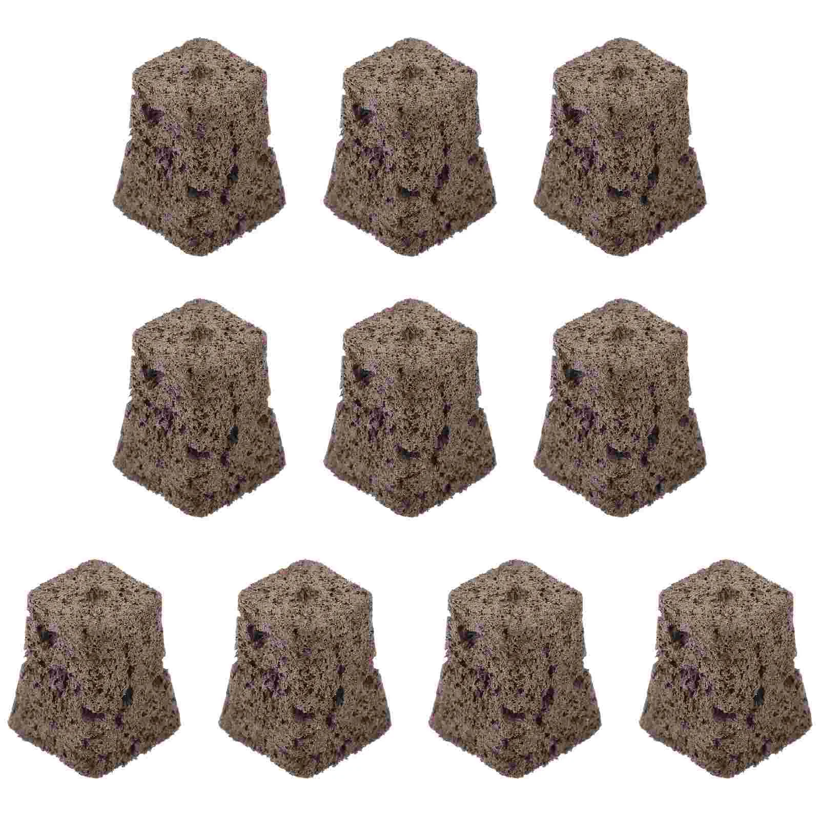 10 Pcs Compression Seedling Block Potting Soil for Planting Biochar Sponge Starter Peat