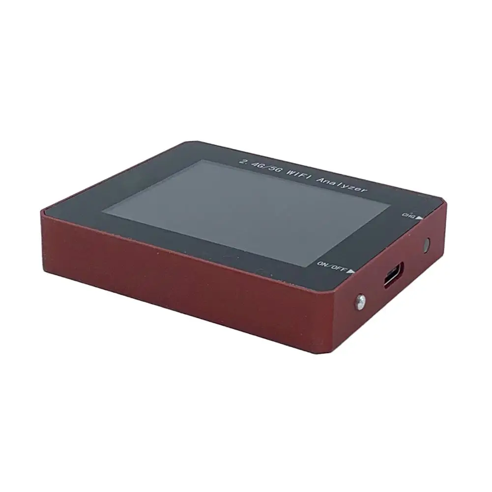 2.4 inch TFT WiFi Signal Scanner Supporting 2.4G and 5G Bands with Built in Battery and Visual Frequency Mapping