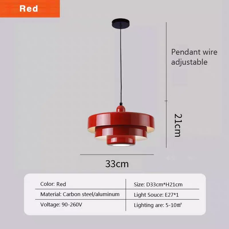 Retro E27 Cake Pendant Light, suitable for bedroom nightstands, island kitchens, and hallways