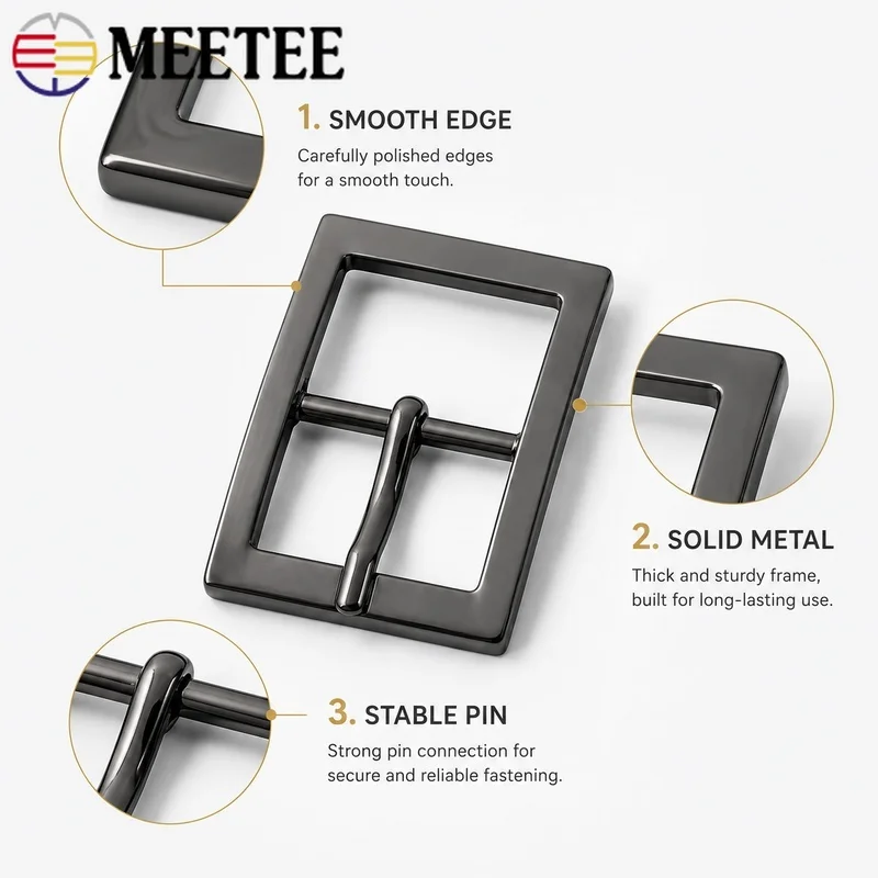 10Pcs 16-32mm Zinc Alloy Pin Buckles Strap Adjuster Fastener for Handbag Crossbody Belt Dog Collar Shoe Leather Repair Hardware