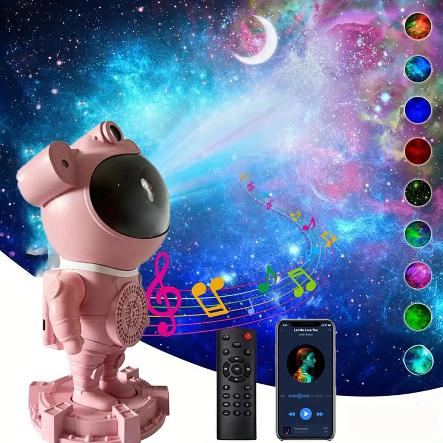 Astronaut Projector Starry Sky Galaxy Stars Projector Night Light LED Lamp for Bedroom Room Decor Decorative Nightlights