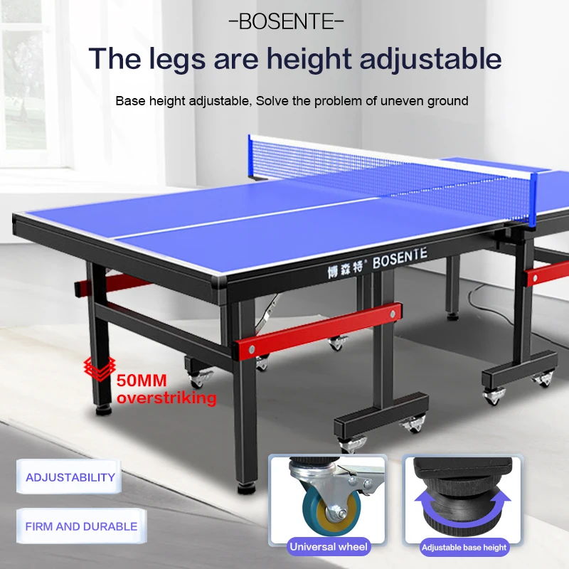 مبيعات المصنع مباشرة 25 مم HDF لعبة قابلة للطي نشاط طاولة تنس داخلية مع عجلات