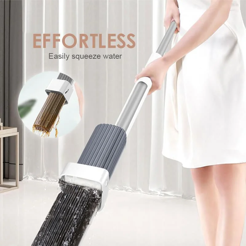 Mop Hand-free Magic PVA Sponge Mop 360 Degree Flat Dust Wet for Home Kitchen Wood Ceramic Tiles Floor Cleaning