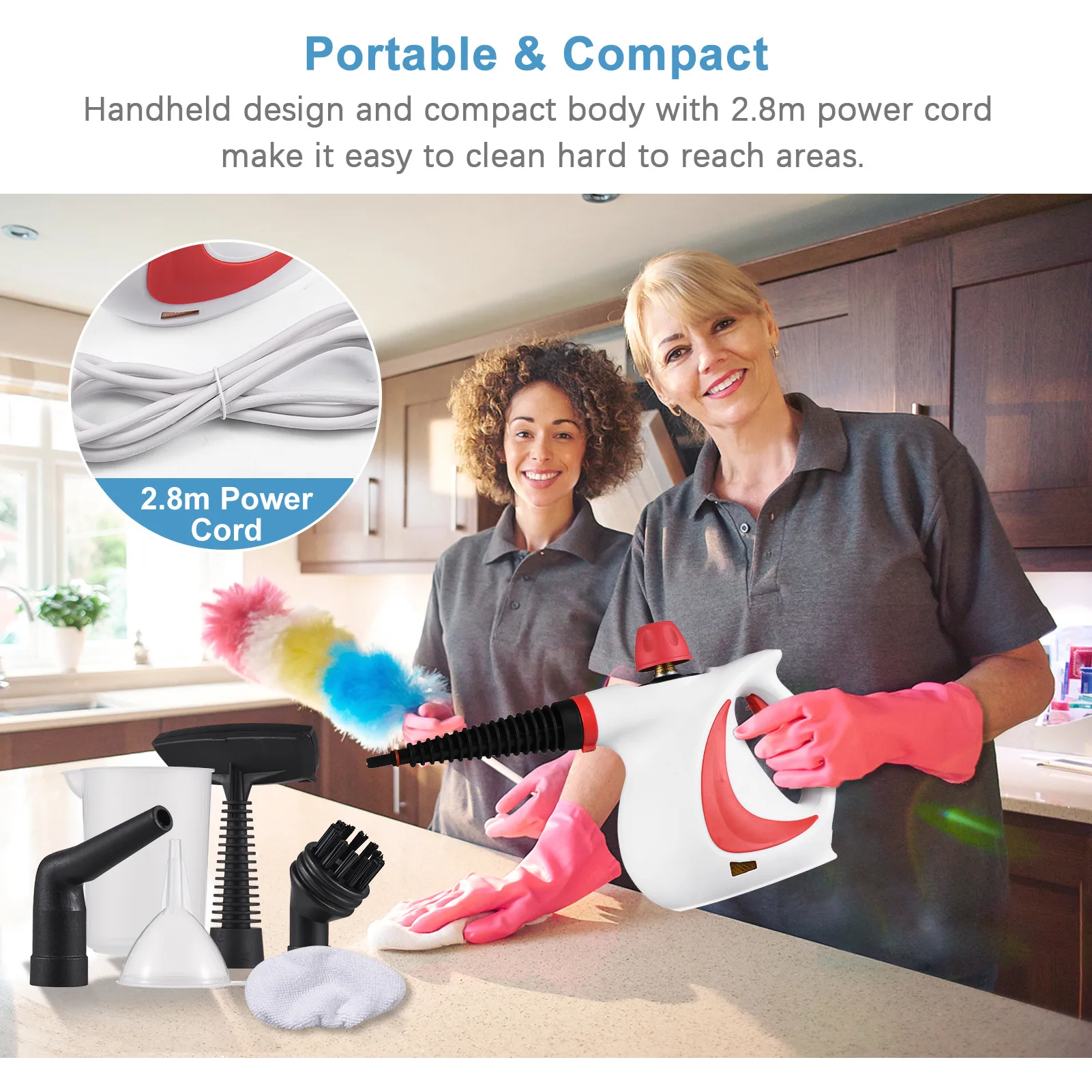 Q399 Steam Cleaner Multifunctional Kitchen Range Hood Decontamination Cleaning Machine Toilet Cleaner