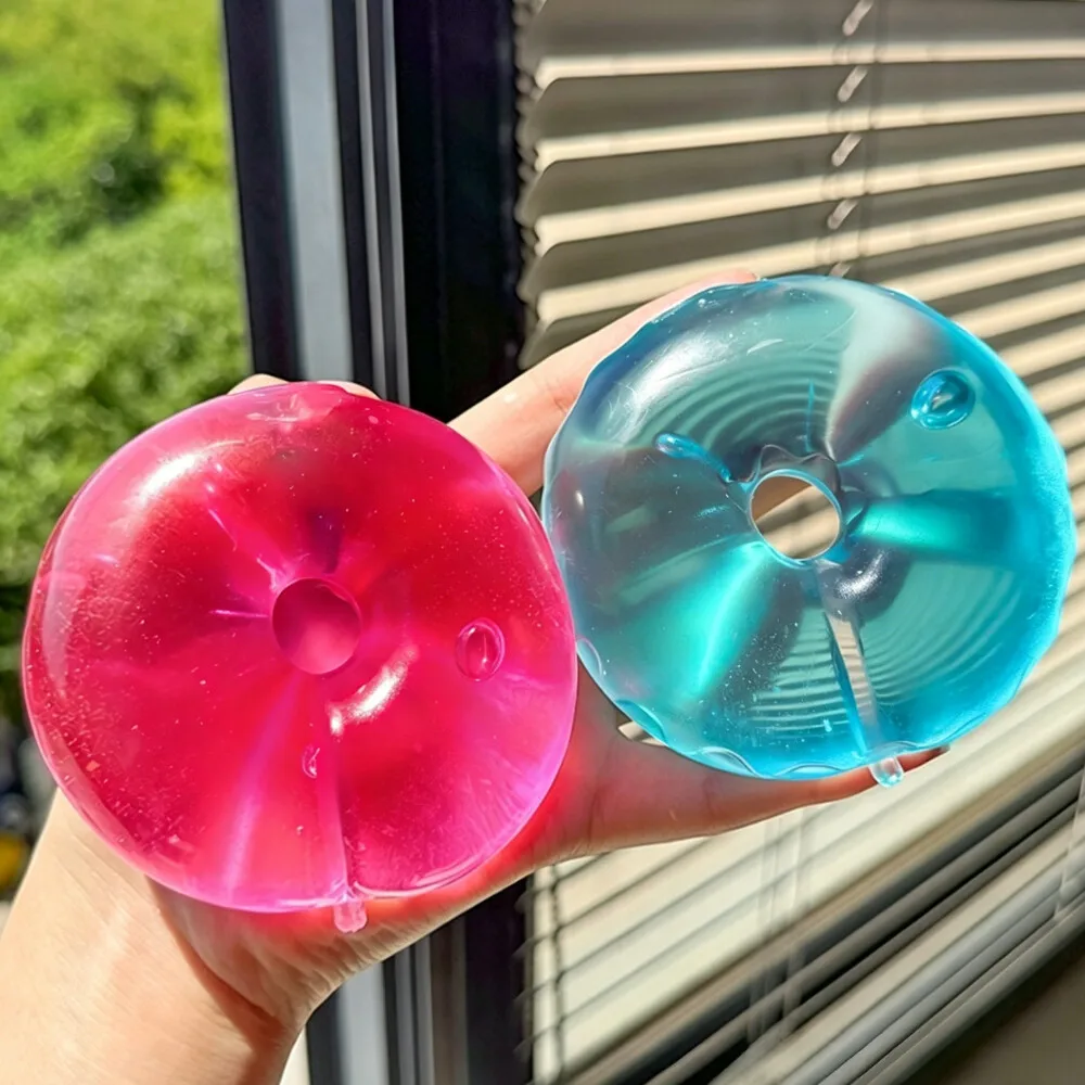 Shapeable Ultra Clear Maltose Donut Stress Ball Squishy Toy Slow Rebound Stress Relief Fidget Toy for Anxiety Stress Reliever view 2
