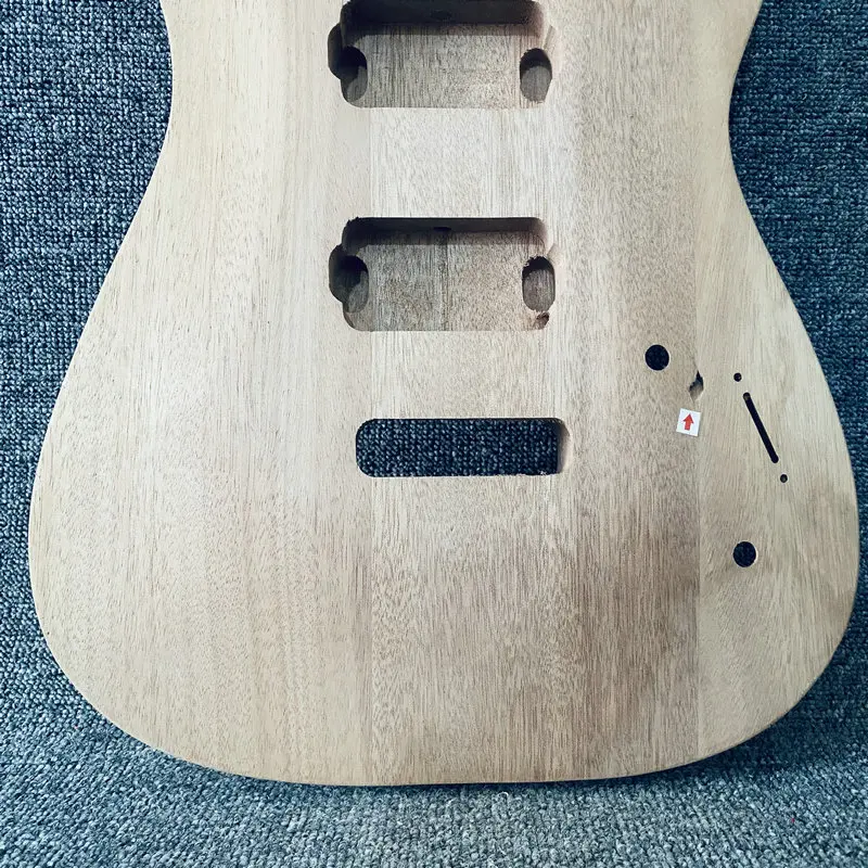 HB081 Solid Redwood HH Pickups Custom Tremolo and Bridges Unfinished ST Guitar Body for DIY Replace with Wood Damaged Sales