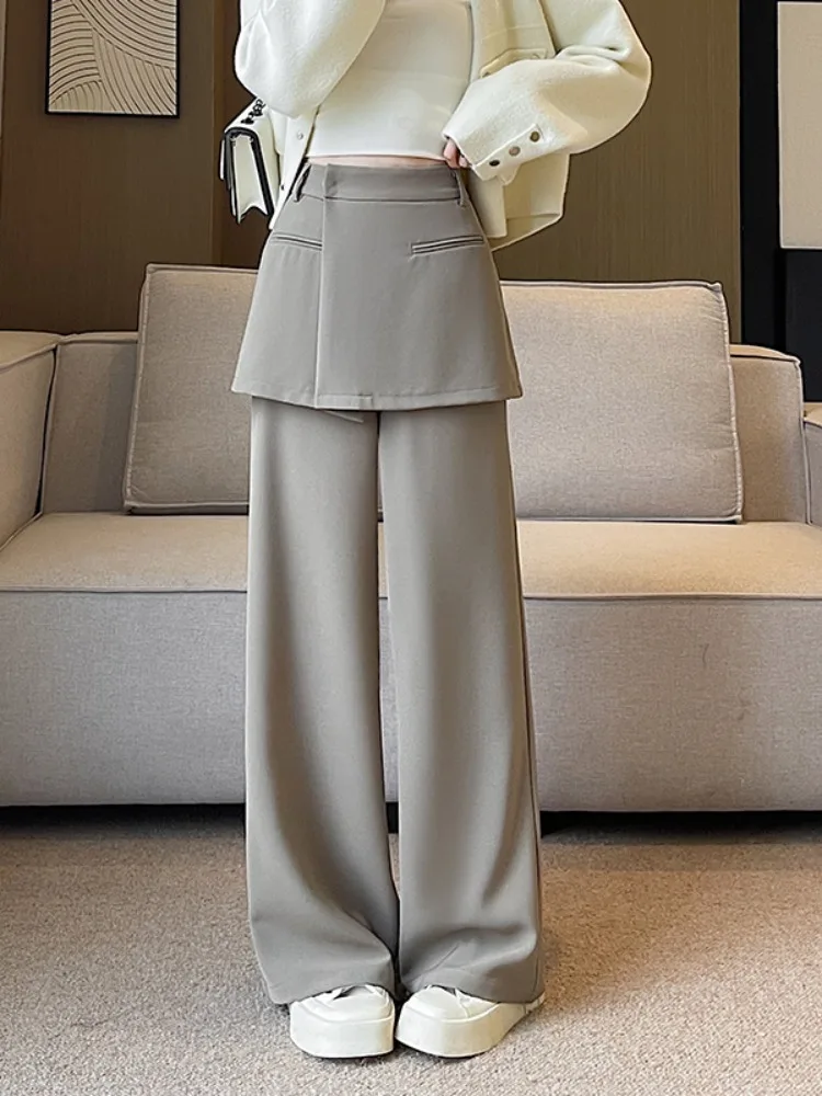 

Женские брюки в американском стиле с высокой талией, прямые, широкие, повседневные, весна 2026, новинка, утягивающие, скрывающие недостатки фигуры