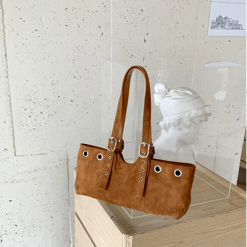 

Корейская осенне-зимняя винтажная сумка на плечо в стиле панк с шипами и леопардовым принтом, сумка через плечо с ручкой, текстурированная повседневная брендовая сумка