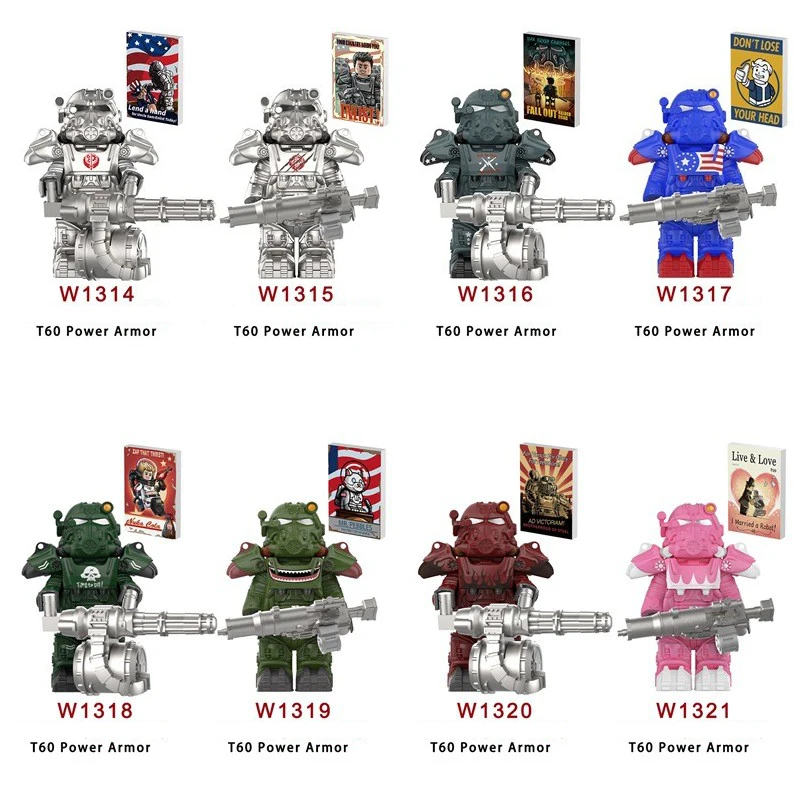 

MOC Military Armor Soldiers Mini Bricks Anime Action Figures Model Weapons Robot Kinghts Building Blocks Bricks DIY Toys Gifts
