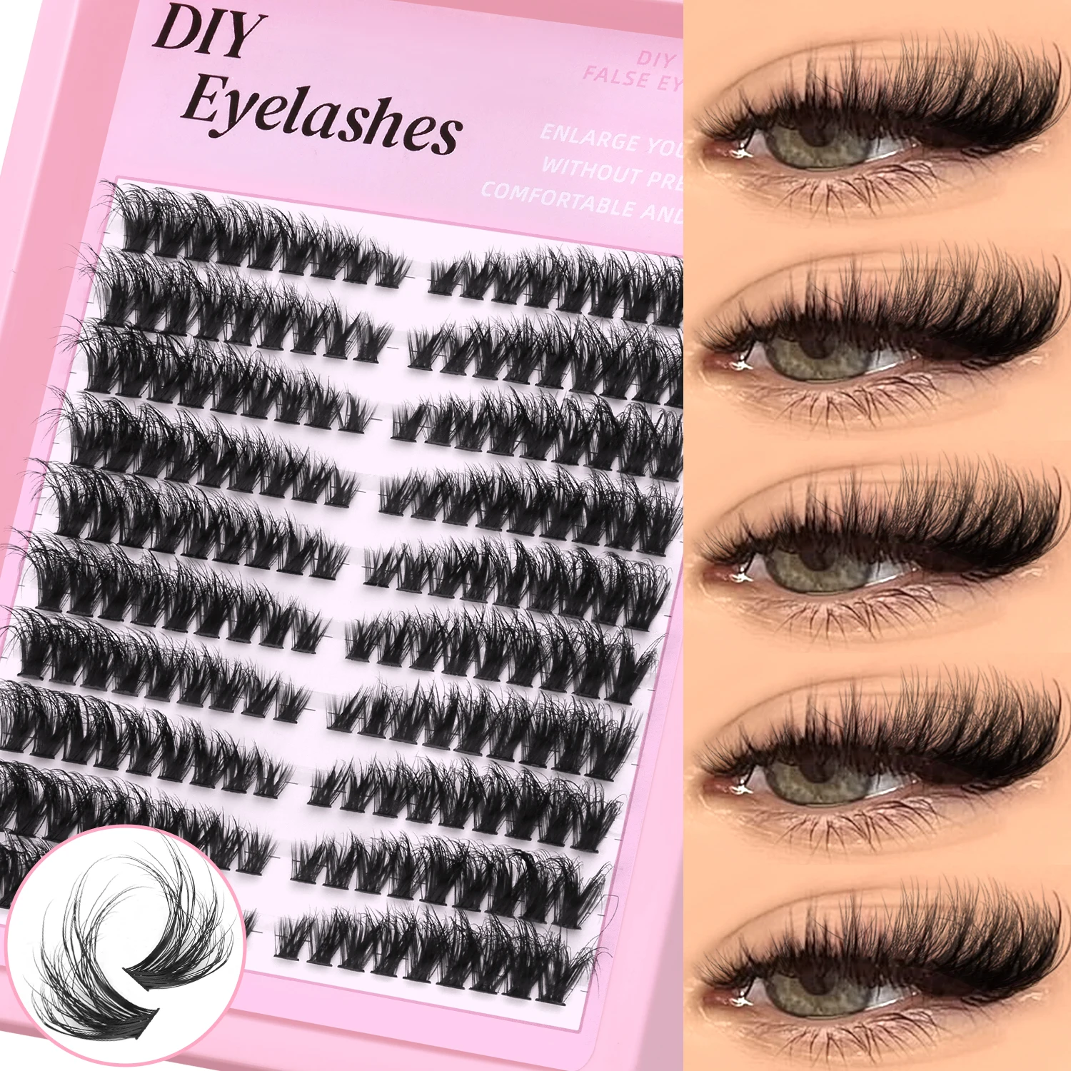 DIY Cluster Lashes Mixed Tray Natural Volume