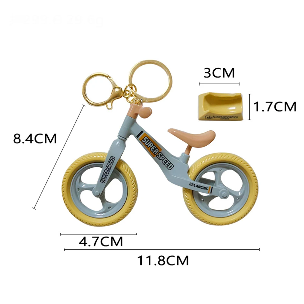 3d Acrylic Bicycle Keychain Cute Mini Bike Pendant Creative Keyring Car Simulation Trinket Bag Key Holder Accessory Fashion Gift image 6