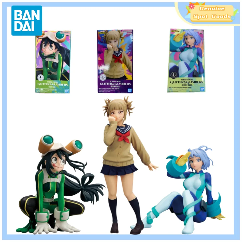 

Подлинная Bandai My Hero Academia GLITTER & GLAMOURS TSUYU ASUI NEJIRE HADO HIMIKO TOGA, аниме-фигурки, модель, фигурка, игрушки, подарок