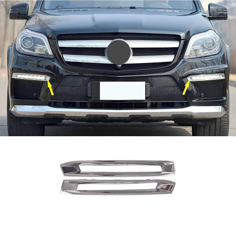 

Fit For Mercedes Benz X166 GL500 GL550 GL63 AMG 2013-2016 Front Bumper Fog Light Cover Trim Bezel A1668851774 A1668851874