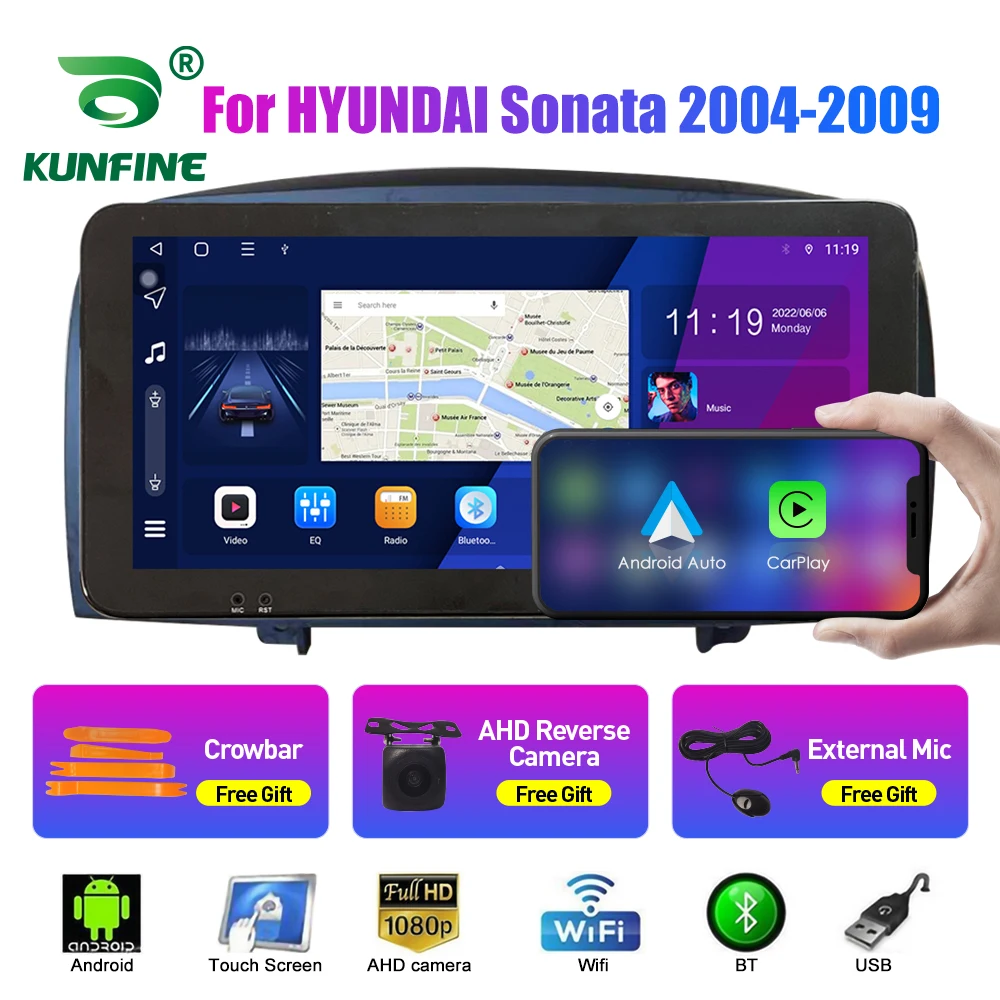 

Автомобильный радиоприемник 10,33 дюйма для HYUNDAI Sonata 2004-09 2Din Android Восьмиядерный автомобильный стерео DVD GPS-навигатор плеер QLED экран Carplay