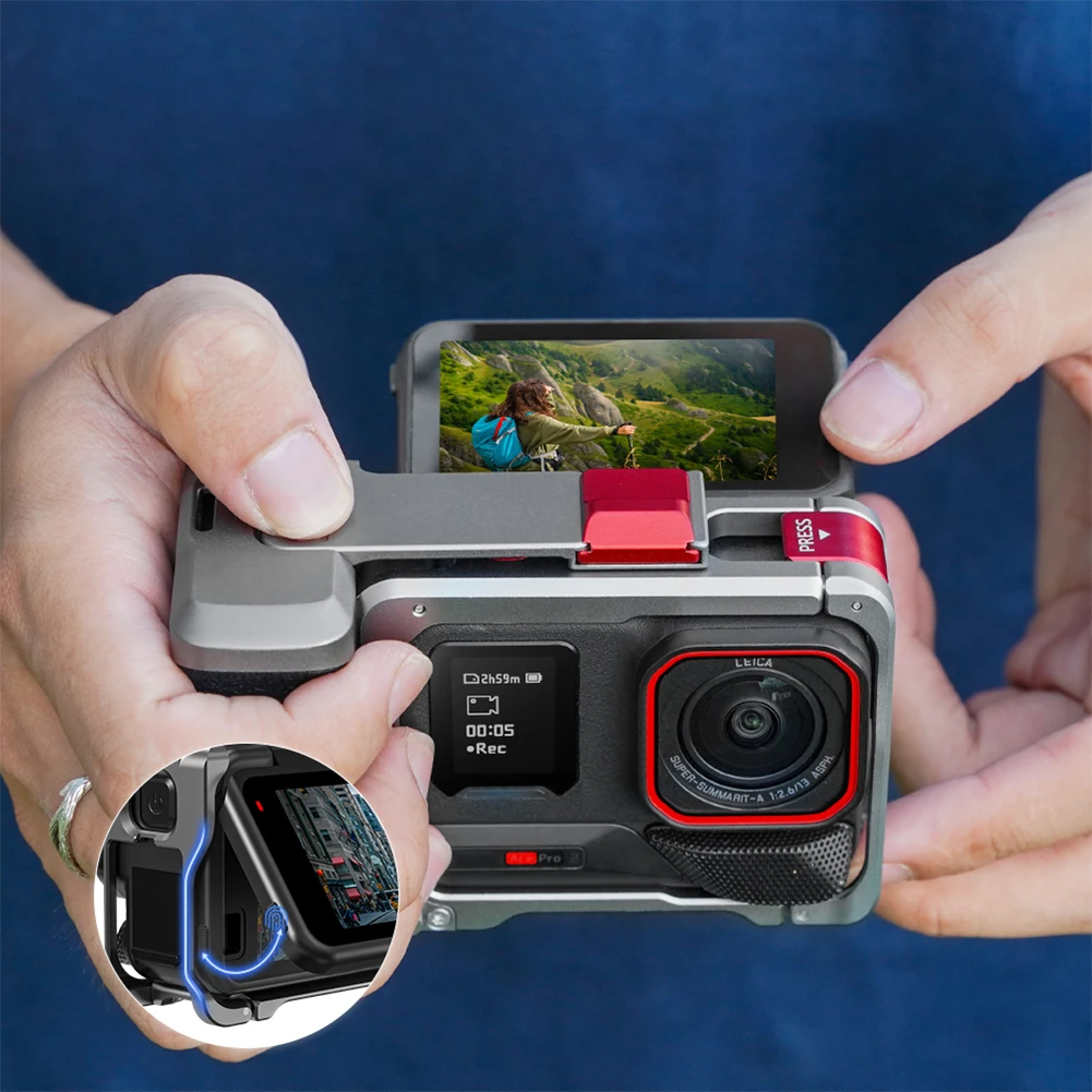 

Для Insta360 Ace Pro/2 удобная ручка рамка камеры износостойкий защитный чехол для спортивной камеры защита от падения расширяющий аксессуар для камеры