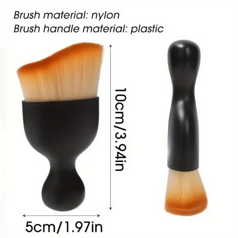 2pcs Car Interior Cleaning Brushes Air Outlet Center Console Soft Brush Dust Removal Crevice Tool
