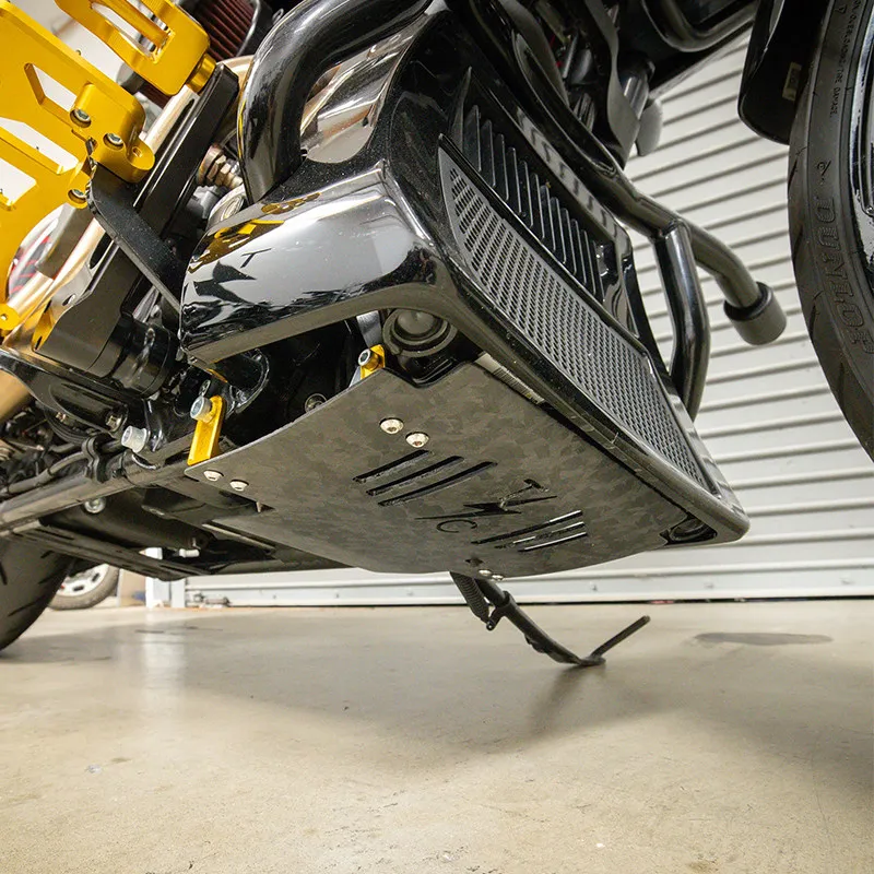 Forged Carbon Fiber Engine Bottom Guard & Armor, Universal Fit 2024+ High Displacement Models